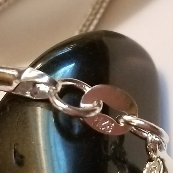 Black and white rutilated quartz pendant w/chain - Picture 8 of 8